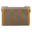 GUCCI Micro GG Supreme Shoulder Bag PVC Beige Gold Auth AMZ079-2