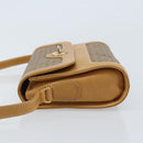 GUCCI Micro GG Supreme Shoulder Bag PVC Beige Gold Auth AMZ079-4