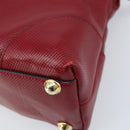 BOTTEGA VENETA Hand Bag Leather 2way Red Gold Auth AMZ081-17