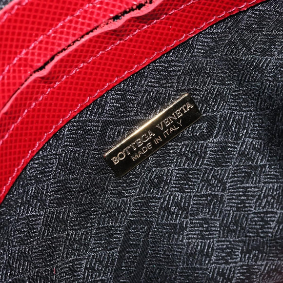BOTTEGA VENETA Hand Bag Leather 2way Red Gold Auth AMZ081