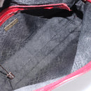 BOTTEGA VENETA Hand Bag Leather 2way Red Gold Auth AMZ081-11