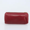 BOTTEGA VENETA Hand Bag Leather 2way Red Gold Auth AMZ081-26
