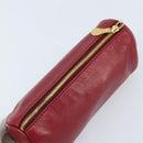 BOTTEGA VENETA Hand Bag Leather 2way Red Gold Auth AMZ081-27
