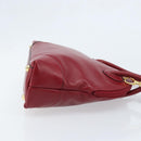 BOTTEGA VENETA Hand Bag Leather 2way Red Gold Auth AMZ081-3