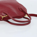 BOTTEGA VENETA Hand Bag Leather 2way Red Gold Auth AMZ081-7