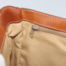 CELINE Macadam Canvas Shoulder Bag PVC Leather Brown Gold Auth AMZ082A-22