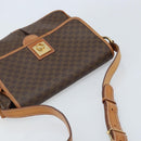 CELINE Macadam Canvas Shoulder Bag PVC Leather Brown Gold Auth AMZ082A-6