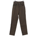 FENDI Zucca Canvas Pants 40 Black Brown Auth AMZ085M-1