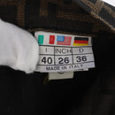 FENDI Zucca Canvas Pants 40 Black Brown Auth AMZ085M-10
