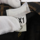FENDI Zucca Canvas Pants 40 Black Brown Auth AMZ085M-11