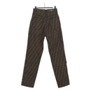 FENDI Zucca Canvas Pants 40 Black Brown Auth AMZ085M-2