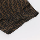 FENDI Zucca Canvas Pants 40 Black Brown Auth AMZ085M-3