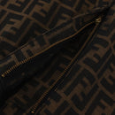 FENDI Zucca Canvas Pants 40 Black Brown Auth AMZ085M-6