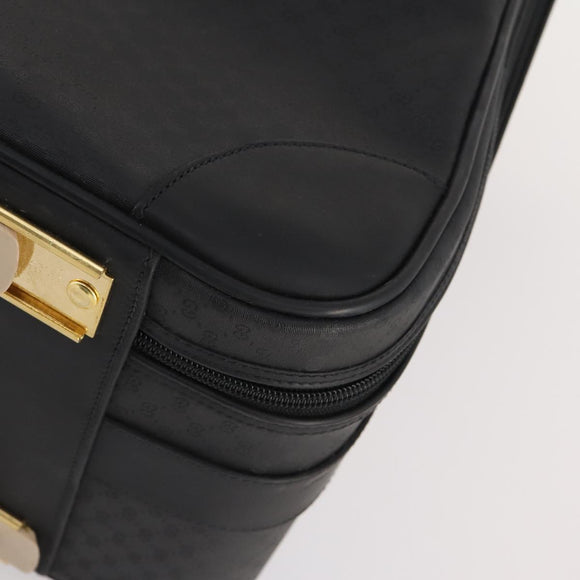 GUCCI Micro GG Canvas Web Sherry Line Trunk Black Gold Auth AMZ086