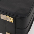 GUCCI Micro GG Canvas Web Sherry Line Trunk Black Gold Auth AMZ086-17