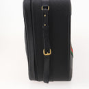 GUCCI Micro GG Canvas Web Sherry Line Trunk Black Gold Auth AMZ086-21
