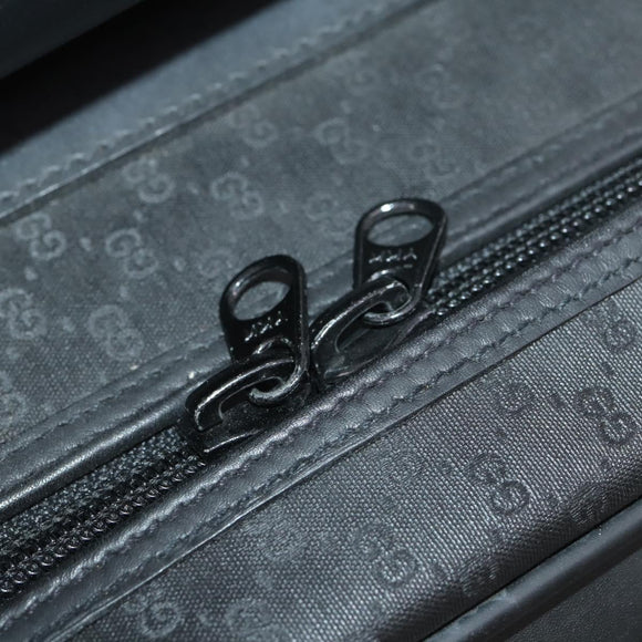 GUCCI Micro GG Canvas Web Sherry Line Trunk Black Gold Auth AMZ086
