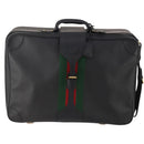 GUCCI Micro GG Canvas Web Sherry Line Trunk Black Gold Auth AMZ086-13