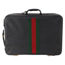 GUCCI Micro GG Canvas Web Sherry Line Trunk Black Gold Auth AMZ086-2