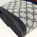 GUCCI GG Supreme Sherry Line Clutch Bag PVC Navy Red 67 014 3087 Auth AMZ090-11