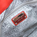 Salvatore Ferragamo Tote Bag Leather Red Silver Auth AMZ101A-17