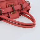 Salvatore Ferragamo Tote Bag Leather Red Silver Auth AMZ101A-7