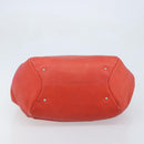 Salvatore Ferragamo Tote Bag Leather Red Silver Auth AMZ101A-5