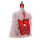 FENDI Hand Bag Fur Pink Silver Auth AMZ103V-1