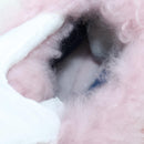 FENDI Hand Bag Fur Pink Silver Auth AMZ103V-17