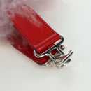 FENDI Hand Bag Fur Pink Silver Auth AMZ103V-7