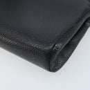 CHANEL COCO Mark Pouch Caviar Skin Black Gold CC Auth AMZ108-15