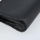 CHANEL COCO Mark Pouch Caviar Skin Black Gold CC Auth AMZ108-16
