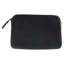 CHANEL COCO Mark Pouch Caviar Skin Black Gold CC Auth AMZ108-2