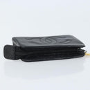 CHANEL COCO Mark Pouch Caviar Skin Black Gold CC Auth AMZ108-5
