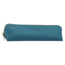LOUIS VUITTON Trousse Elizabeth Pen Case Leather Blue LV Auth AMZ109A-1