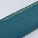 LOUIS VUITTON Trousse Elizabeth Pen Case Leather Blue LV Auth AMZ109A-12