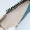 LOUIS VUITTON Trousse Elizabeth Pen Case Leather Blue LV Auth AMZ109A-14
