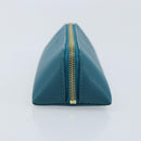 LOUIS VUITTON Trousse Elizabeth Pen Case Leather Blue LV Auth AMZ109A-4