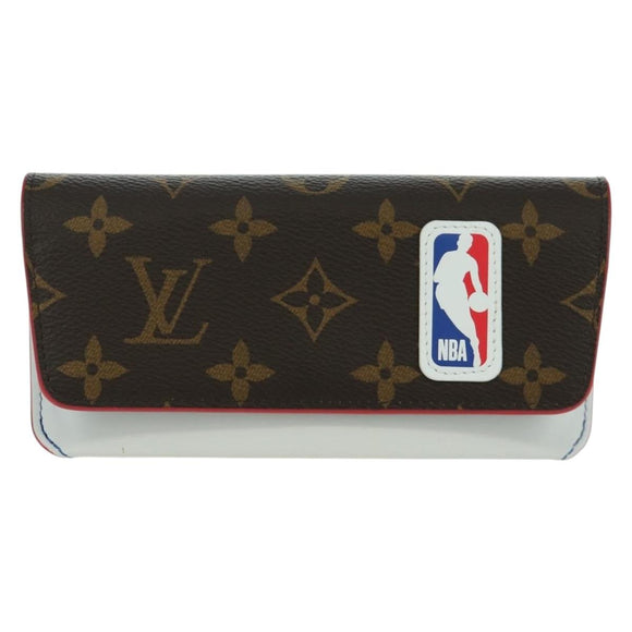 LOUIS VUITTON Monogram NBA Etui Lunette Woody Glasses Case GI0561 Auth AMZ110M