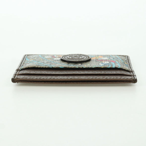 GUCCI GG Supreme GUCCIxDisney Card Case PVC Beige 647942 Auth AMZ111M
