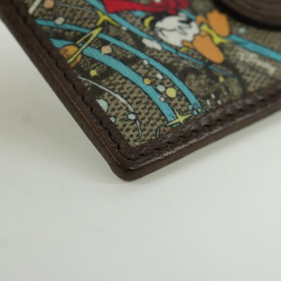 GUCCI GG Supreme GUCCIxDisney Card Case PVC Beige 647942 Auth AMZ111M