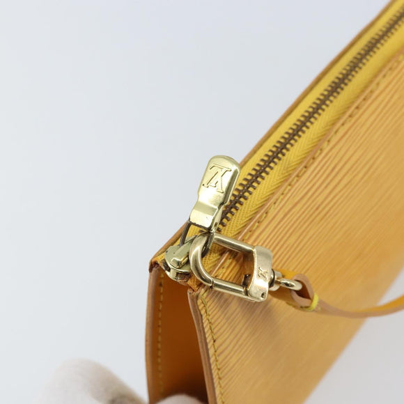 LOUIS VUITTON Epi Pochette Accessoires Pouch Yellow M52989 LV Auth AMZ123A