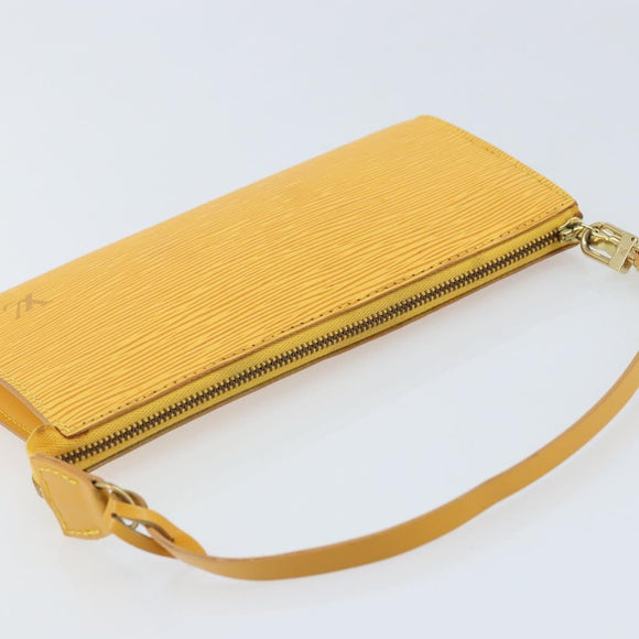 LOUIS VUITTON Epi Pochette Accessoires Pouch Yellow M52989 LV Auth AMZ123A