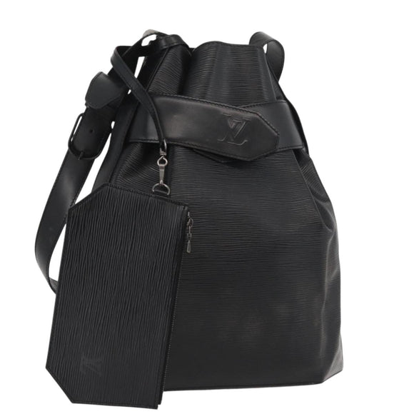 LOUIS VUITTON Epi Sac Depaule GM Shoulder Bag Black M80155 LV Auth AMZ124