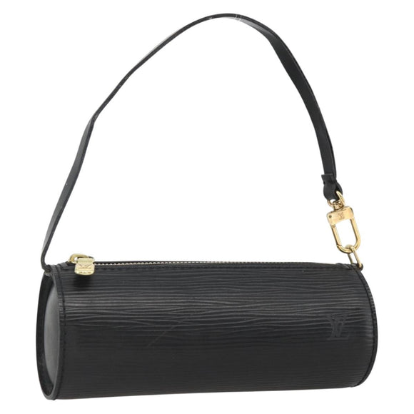 LOUIS VUITTON Epi Soufflot Pouch Black LV Auth AMZ126