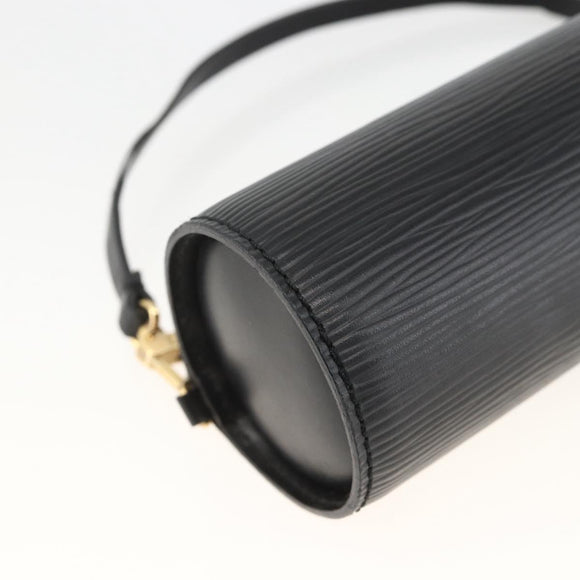 LOUIS VUITTON Epi Soufflot Pouch Black LV Auth AMZ126
