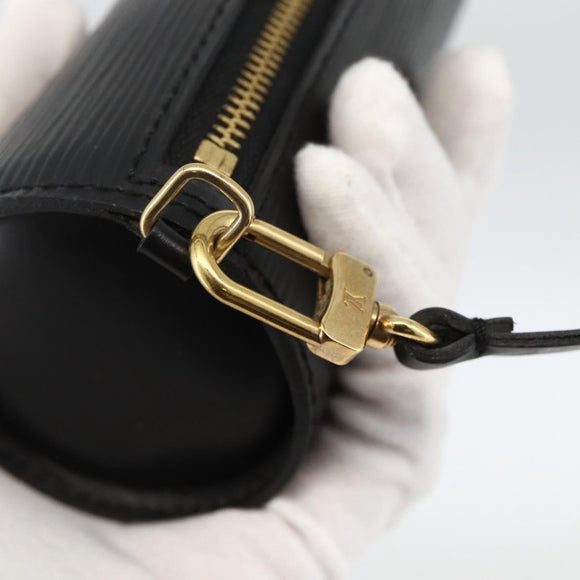 LOUIS VUITTON Epi Soufflot Pouch Black LV Auth AMZ126