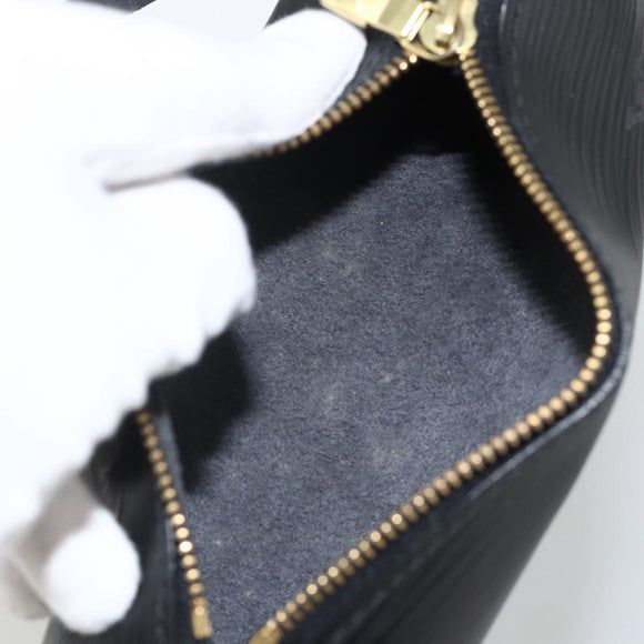 LOUIS VUITTON Epi Soufflot Pouch Black LV Auth AMZ126