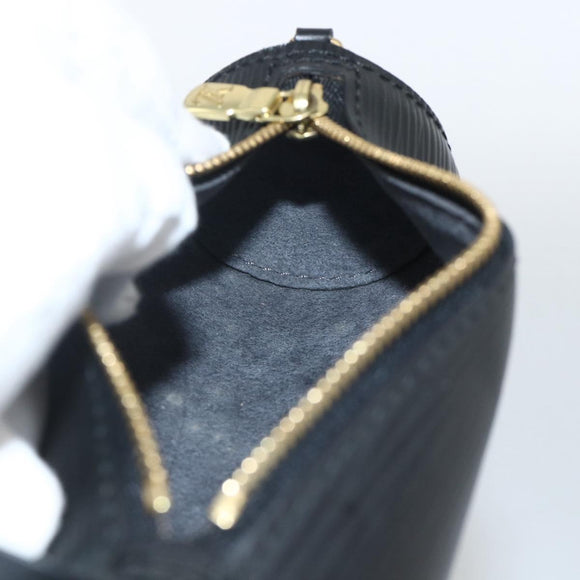 LOUIS VUITTON Epi Soufflot Pouch Black LV Auth AMZ126