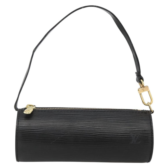 LOUIS VUITTON Epi Soufflot Pouch Black LV Auth AMZ126